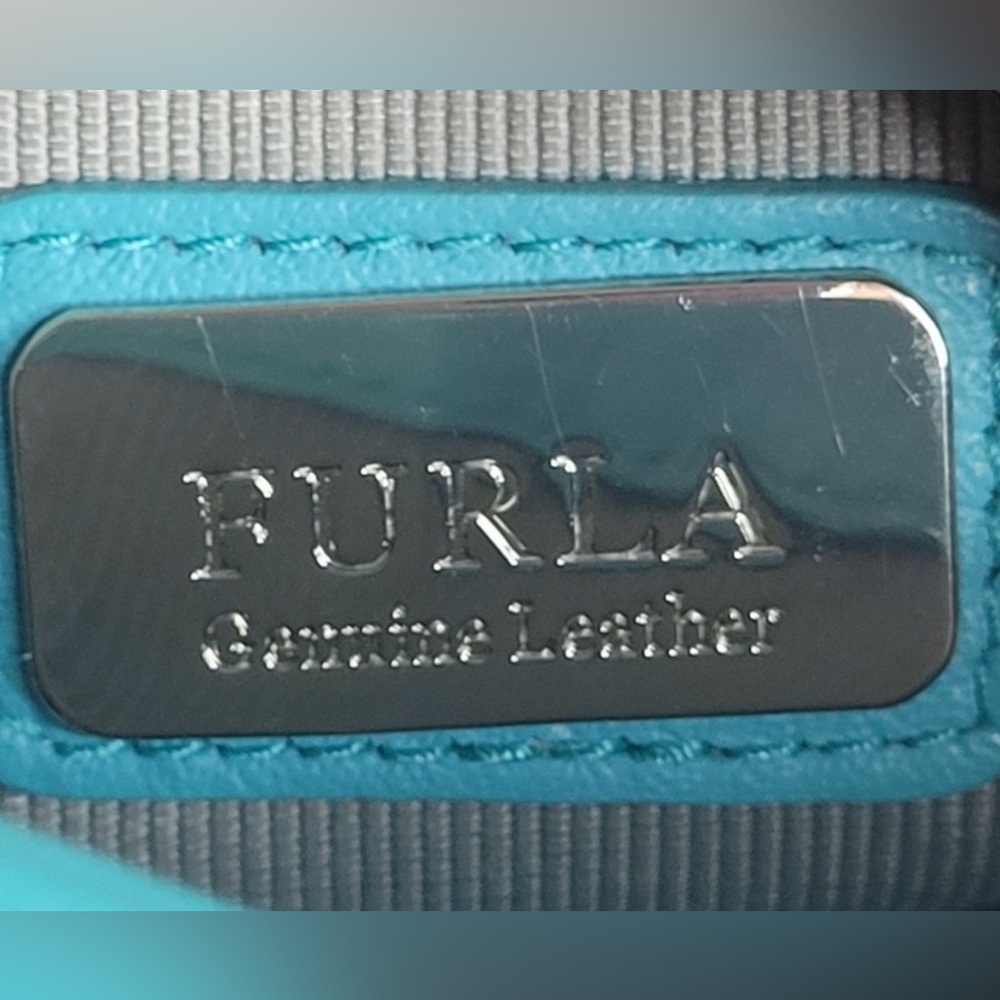 Furla Metropolis Teal Leather Mini  Crossbody Bag - Picture 14 of 15